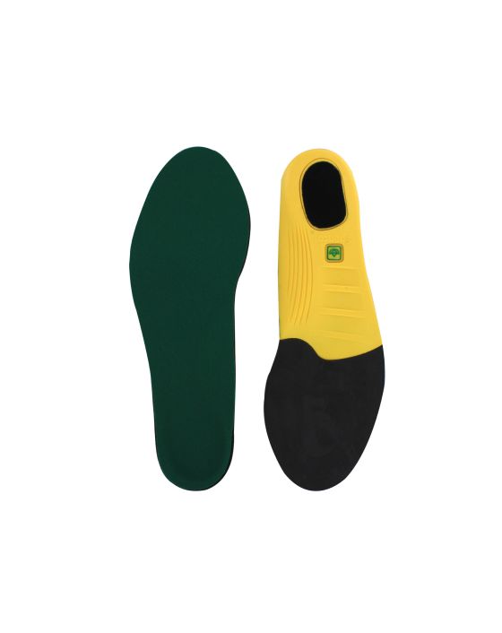 Top and bottom view of Spenco Polysorb Cross Trainer Insoles on white background